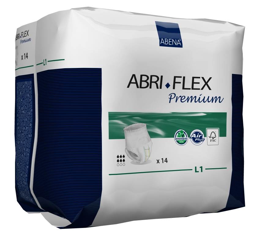 Abena 41086 Pull Up Abri-Flex, L1 Premium, White, 84