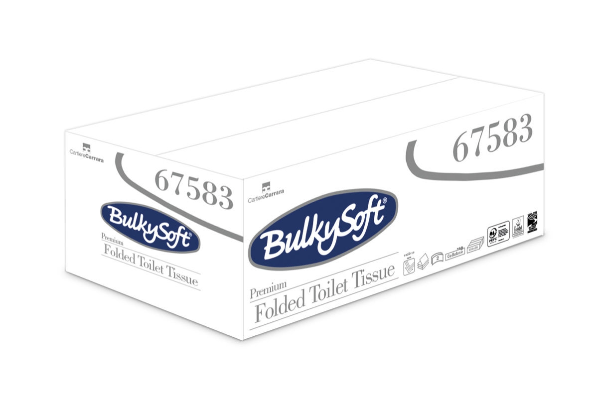 Bulkysoft Premium Folded Toilet Tissues (36 x 250 Sheets)