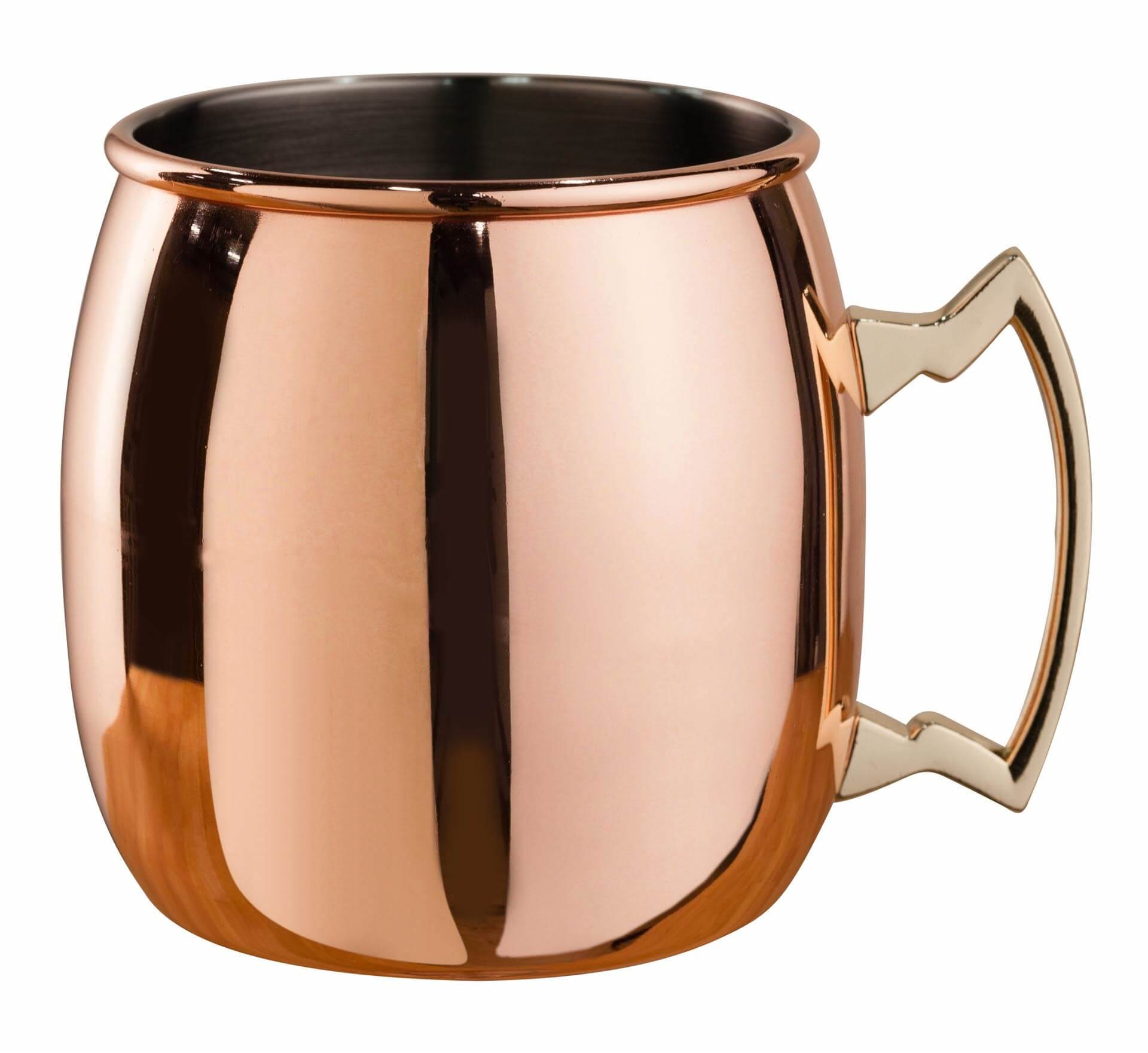 BEAUMONT MEZCLAR 500ml CURVED MOSCOW MULE MUG - COPPER PLATED. BAR-3667