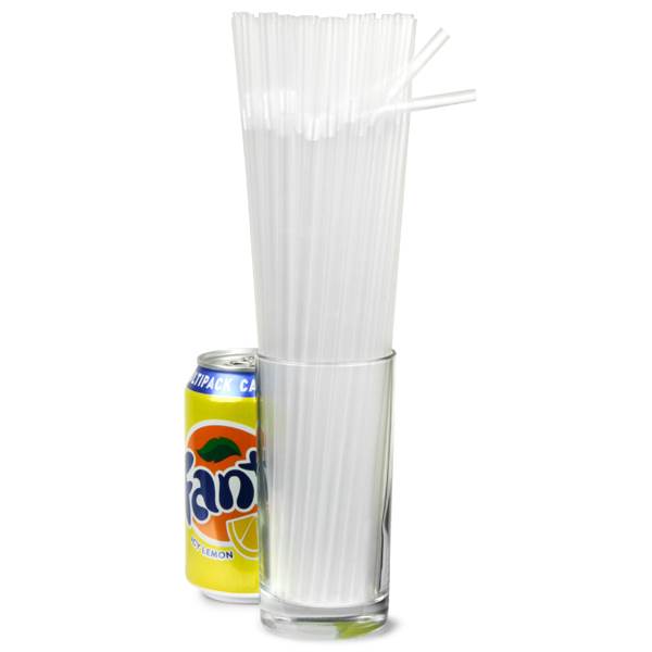 Bendy Bottle Straws 10.5" Clear 6mm 40x250