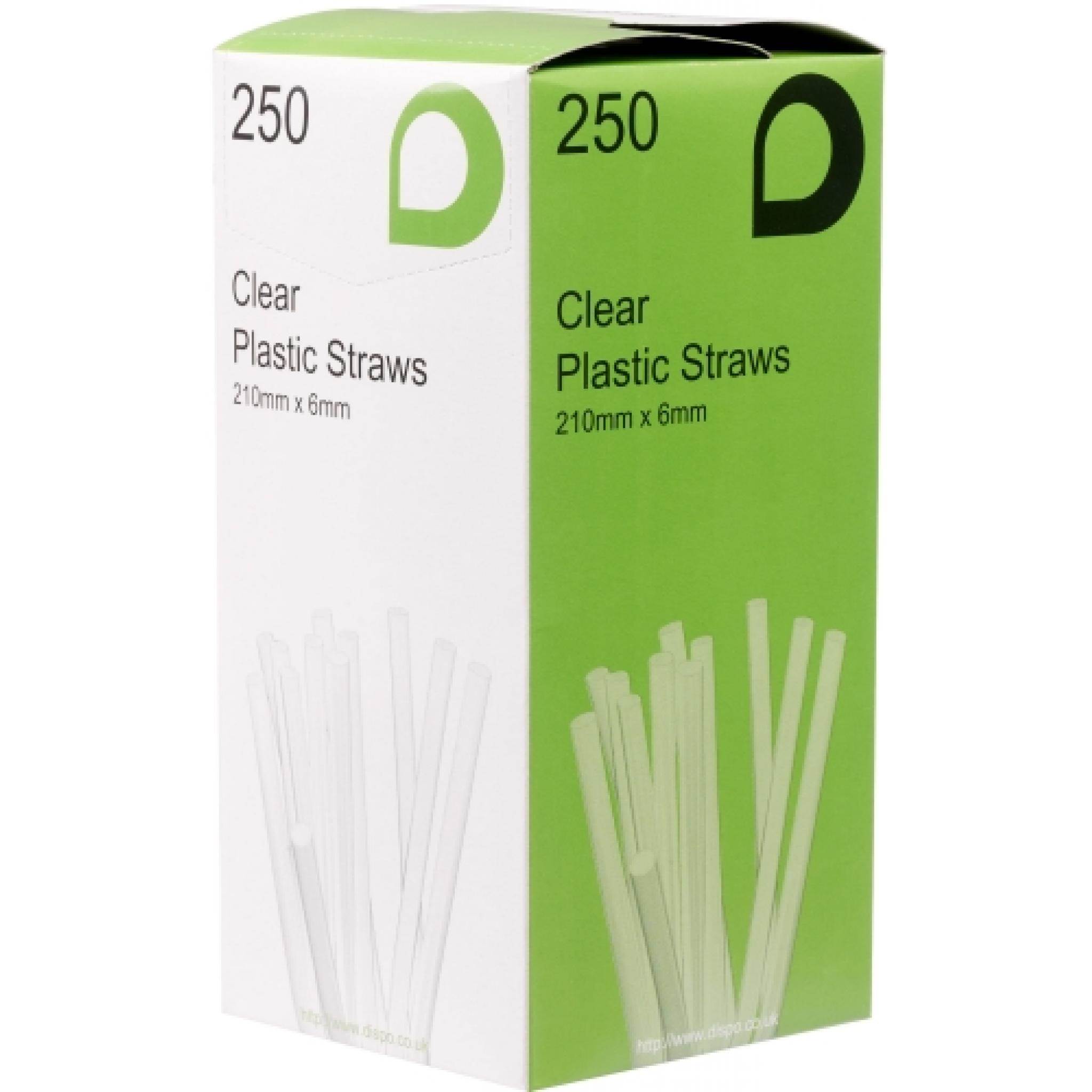 Clear Bendi Straws 6mm 8" 40x250