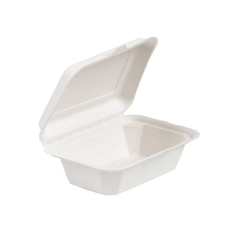 SUGARCANE CLAMSHELL LUNCH BOX. BOXSC