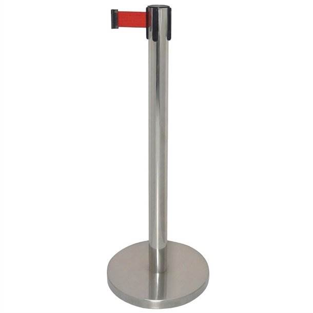 Stainless Steel Barrier with Red Belt