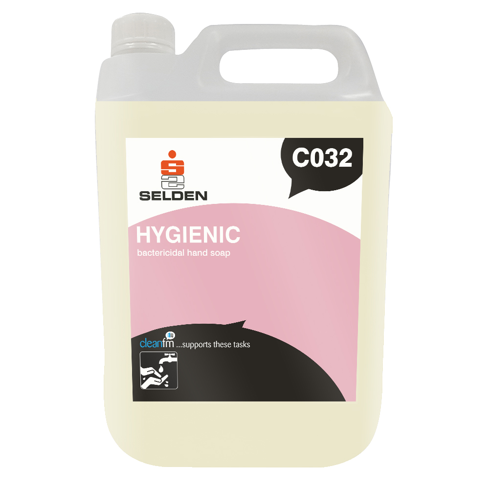 SELDEN HYGIENIC PERFUME FREE FOOD SAFE HAND SOAP, 5 Litre, C032