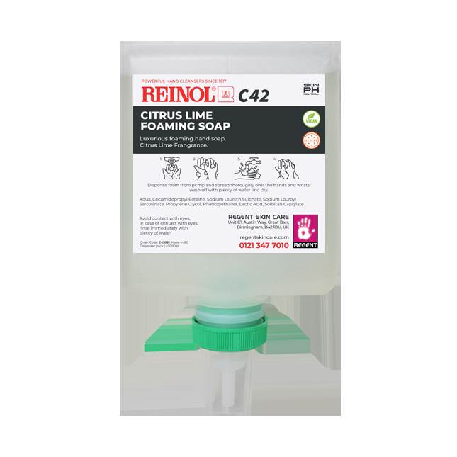 REINOL C42 CITRUS LIME FOAMING HAND SOAP, 1x 1000ml Cartridge