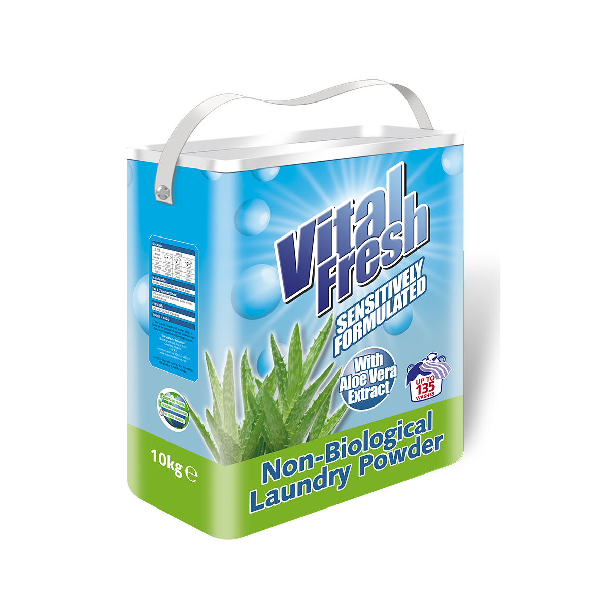 Vital Non Bio Laundry Powder 10kg 135 Washes