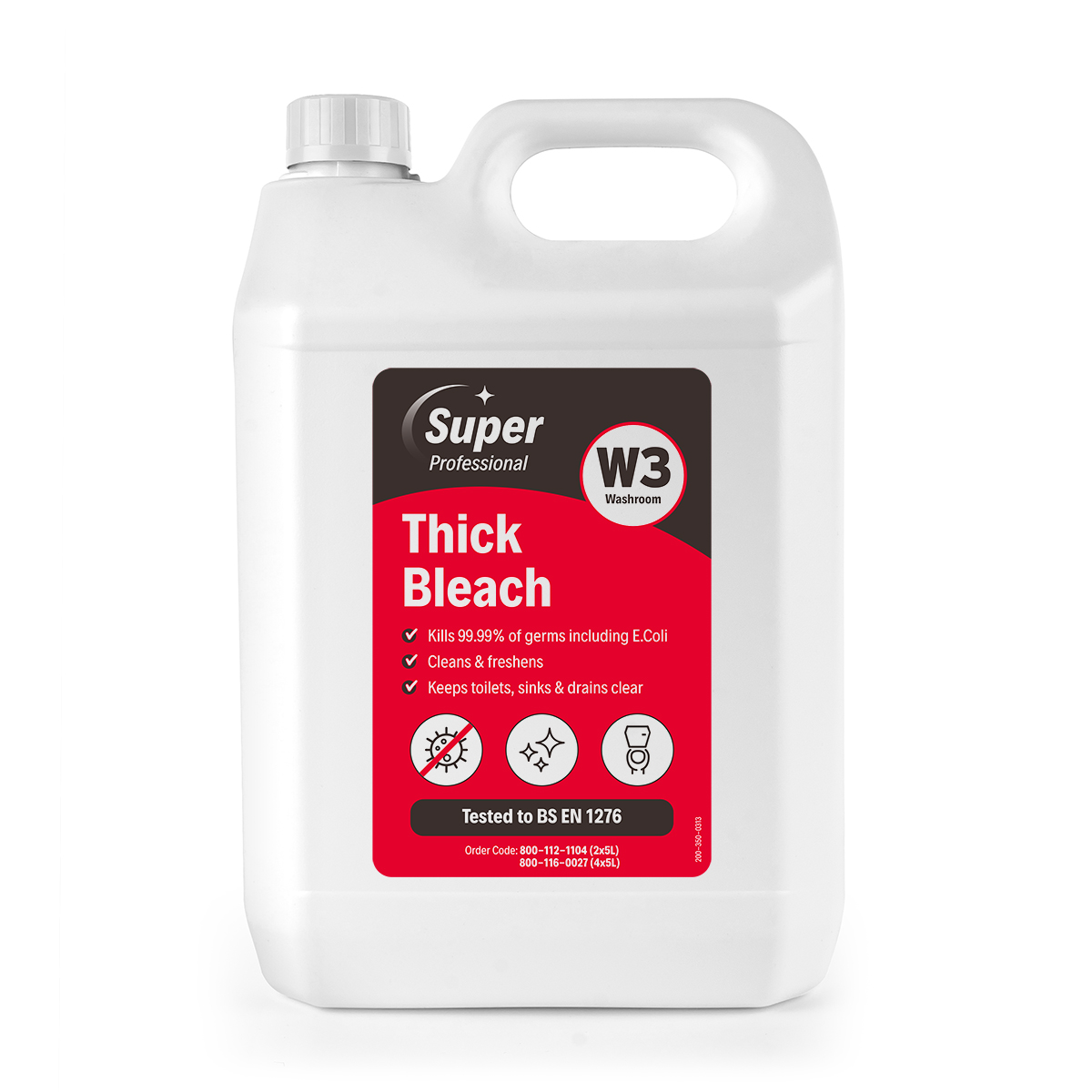 W3 Super Thick Bleach 5 Litre, 5 Litre