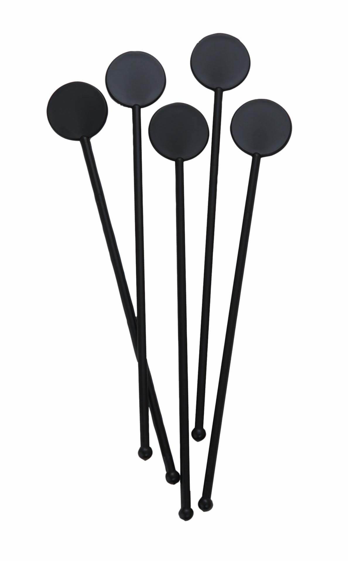 BLACK COCKTAIL DISC STIRRERSCOCKTAILSTRS