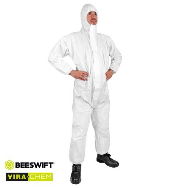 White Vira Chem Disp. Coverall 2XL x20