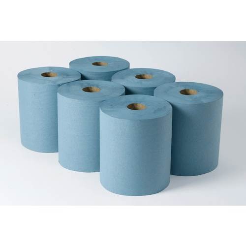 Continous Roller Towels 6x180mtr Blue