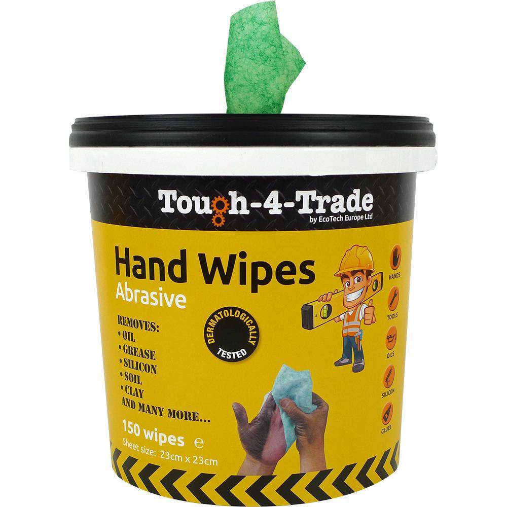 Tough-4-Trade Hand Wipes Abrasive (EBMH150A) - 4 Buckets of 150 Wipes