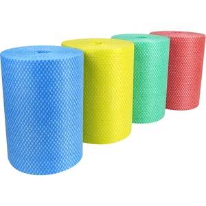 Ecotech ELR700 Light Weight Colour Coded Cleaning Rolls, 2x 350 sheets, YELLOW