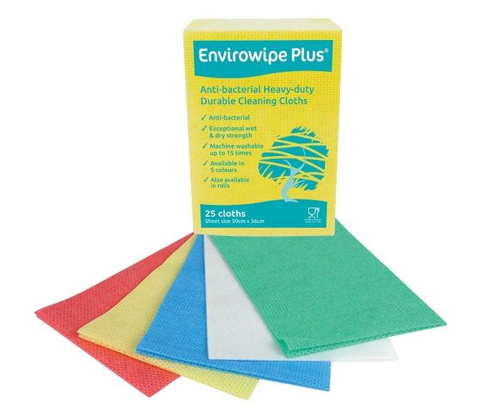 Ecotech EWPF25 Plus Heavy Weight Cleaning Cloths, 25 per pack, BLUE