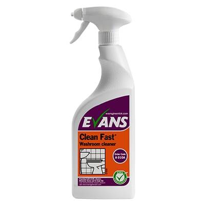 Evans A010 Clean Fast Heavy Duty Acidic Bacterial Washroom Cleaner 750ml Triggers