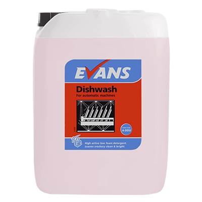 Evans A009 Dishwash Detergent 20 litres (Higher Strength)