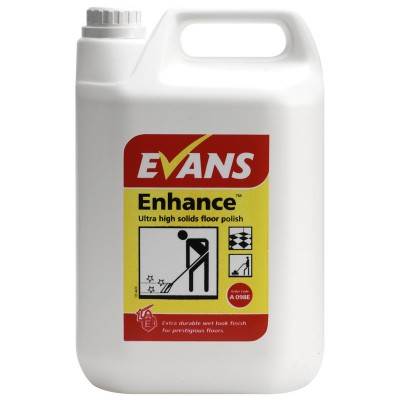 Evans A098 Enhance Metallised Wet Look Floor Polish, 5 Litre, 25%