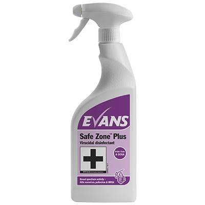 Evans A006 Safe Zone Plus Virucidal Cleaner Spray, 750ml Triggers