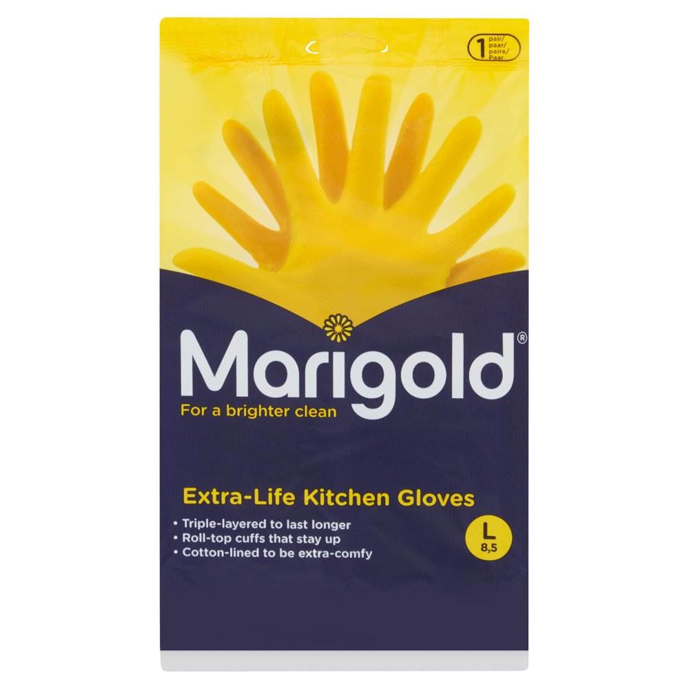 MARIGOLD YELLOW HOUSEHOLD GLOVES x 6G-MHHYM