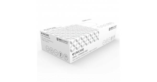 UNICARE 100 x VINYL GLOVES, POWDERED, CLEAR, SMALLG-VPCS