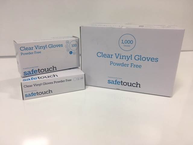 WEB ONLY OFFER: Disposable Vinyl Powder Free Clear Gloves, LARGE