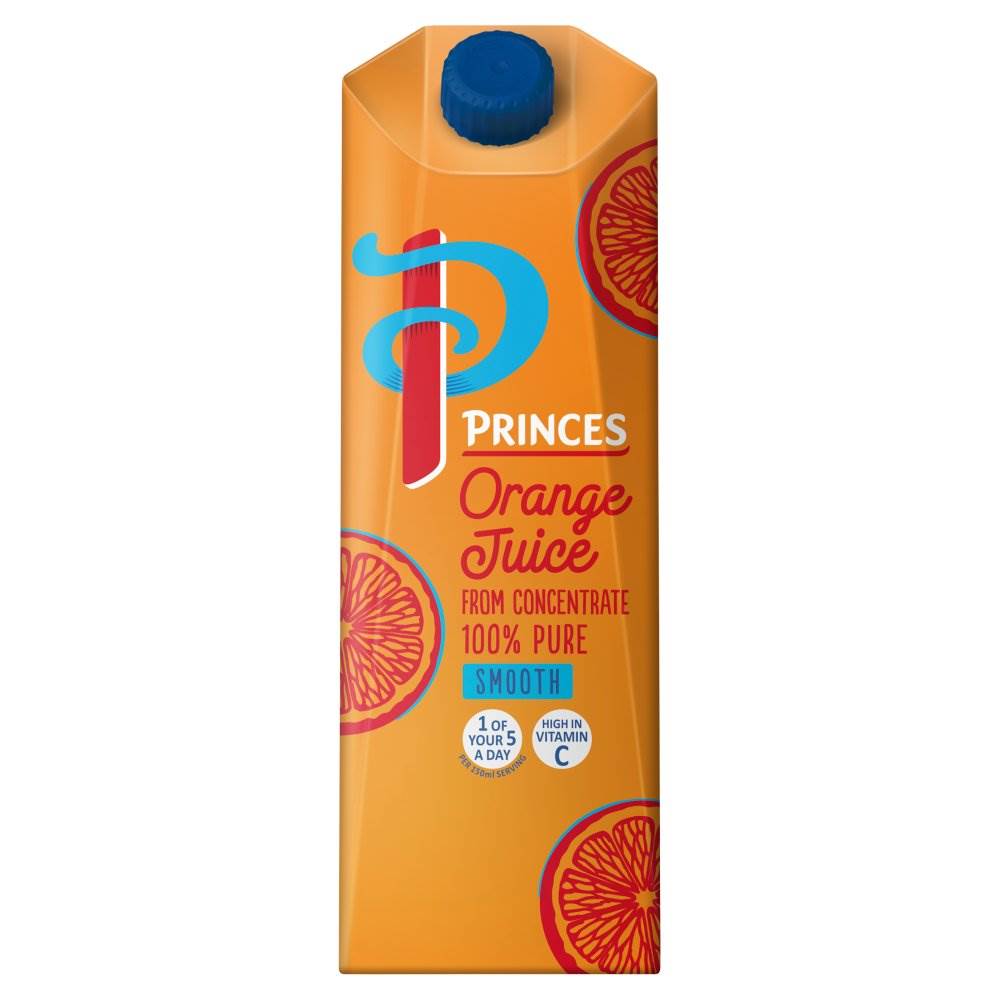 PRINCES SMOOTH ORANGE JUICE 12 x 1LtrJUICEORA