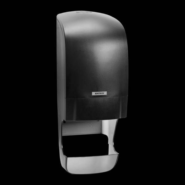 Katrin Black System 800 Toilet Roll Dispenser with catcher