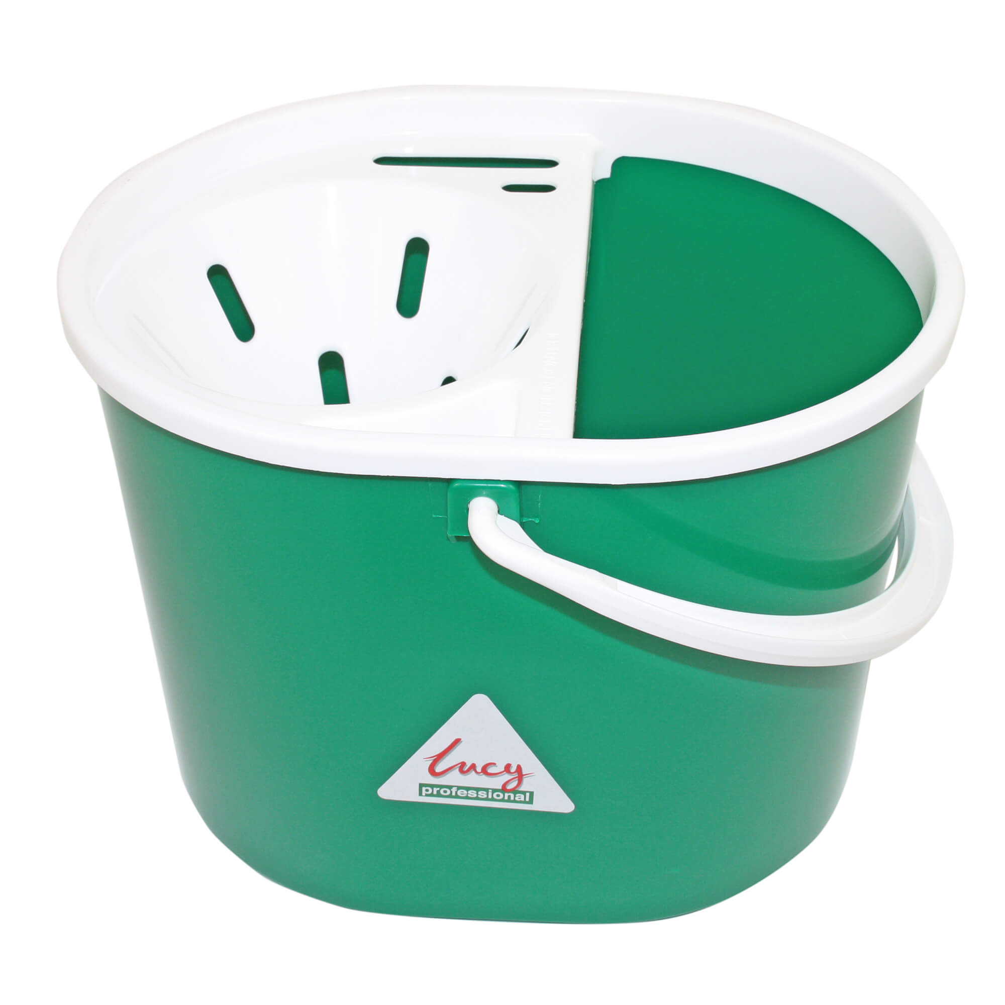 Lucy 10 Litre Oval Mop Bucket with Wringer, GREEN