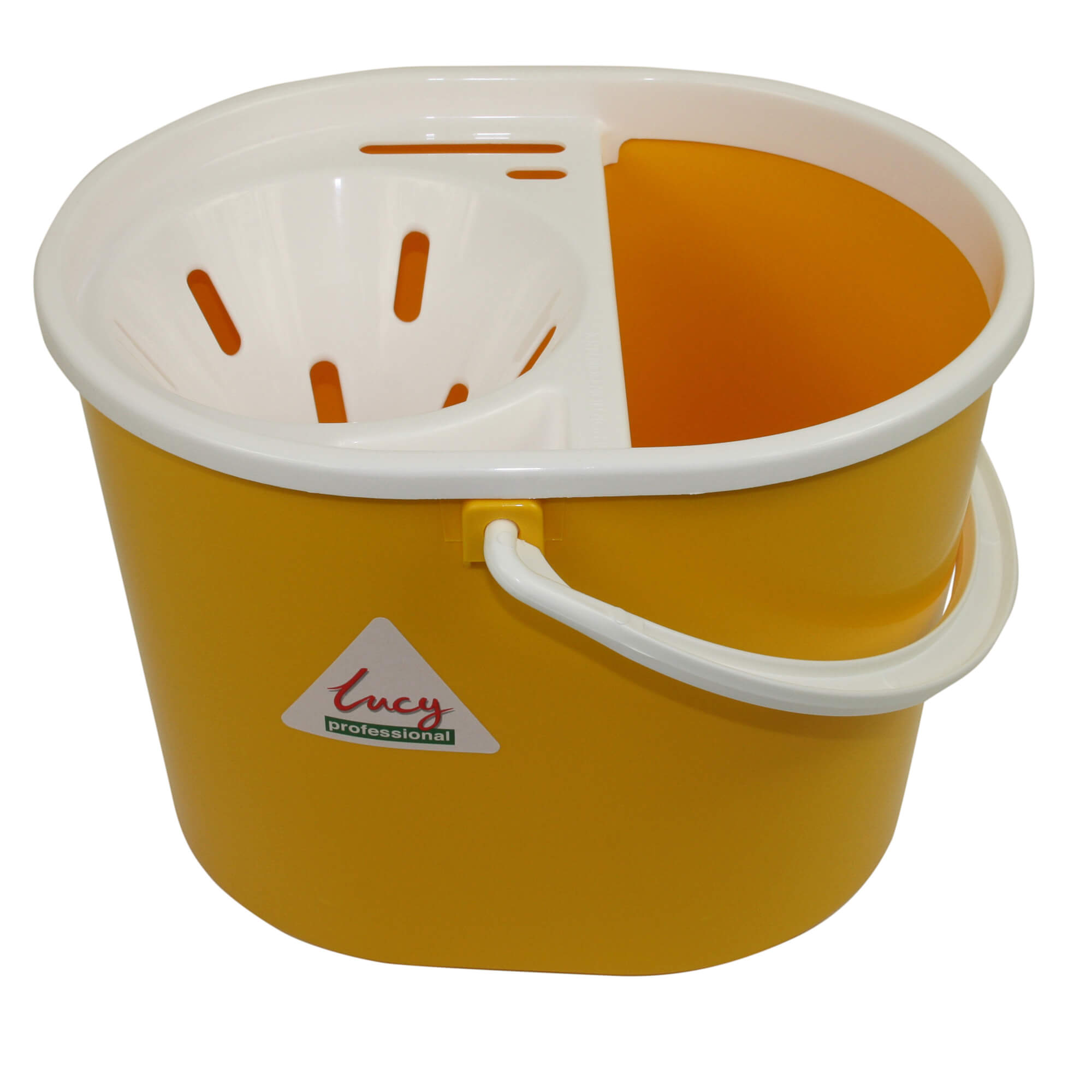 Lucy 10 Litre Oval Mop Bucket with Wringer, YELLOW