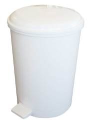 40Litre White Pedal Bin