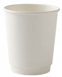 8oz Double Wall White Hot Drink Cups 20x25