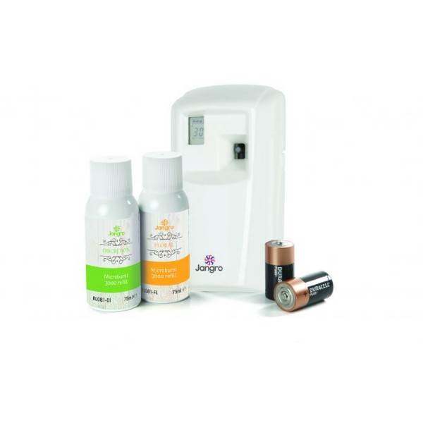 Rubbermaid Microburst Dispenser Starter Kit (Inc Dispenser, 2x Refills, Batteries)