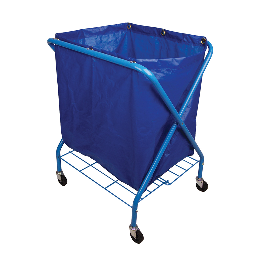 Robert Scott Blue Folding Waste Cart & Lightweight Vinyl Bag - 205L