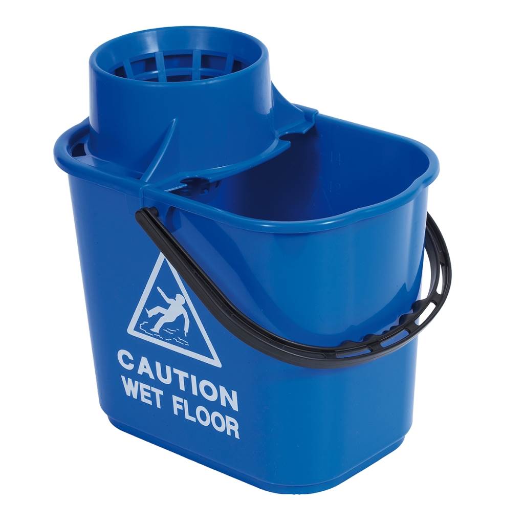 RS 102946 Professional Mop Bucket and Wringer, 15 Litre, BLUE