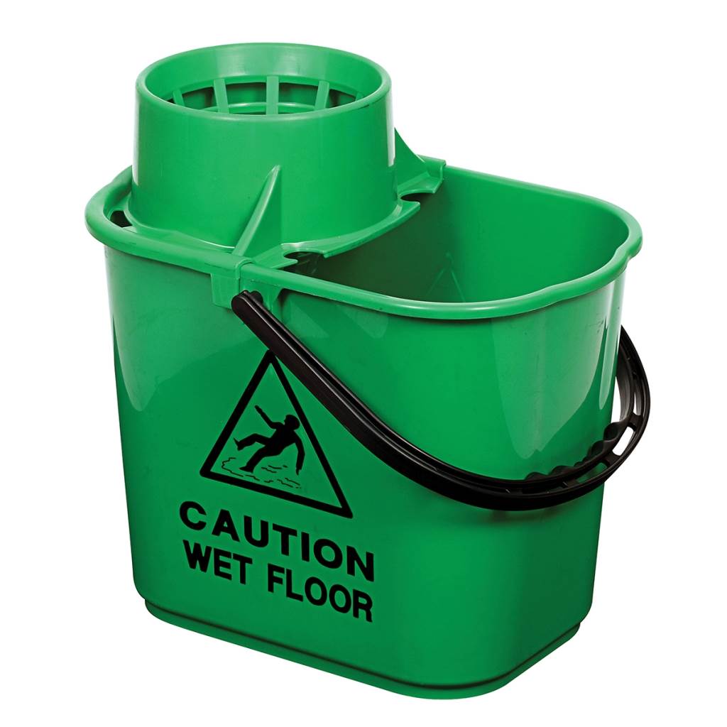 RS 102946 Professional Mop Bucket and Wringer, 15 Litre, Green