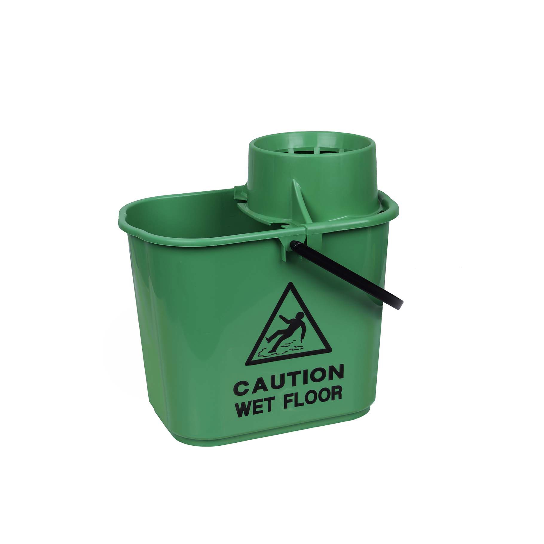 RS 102946 Professional Mop Bucket and Wringer, 15 Litre, Green