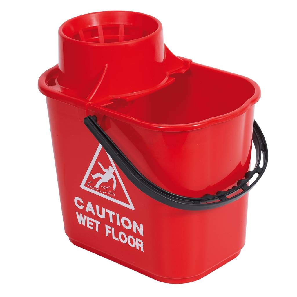 RS 102946 Professional Mop Bucket and Wringer, 15 Litre, RED