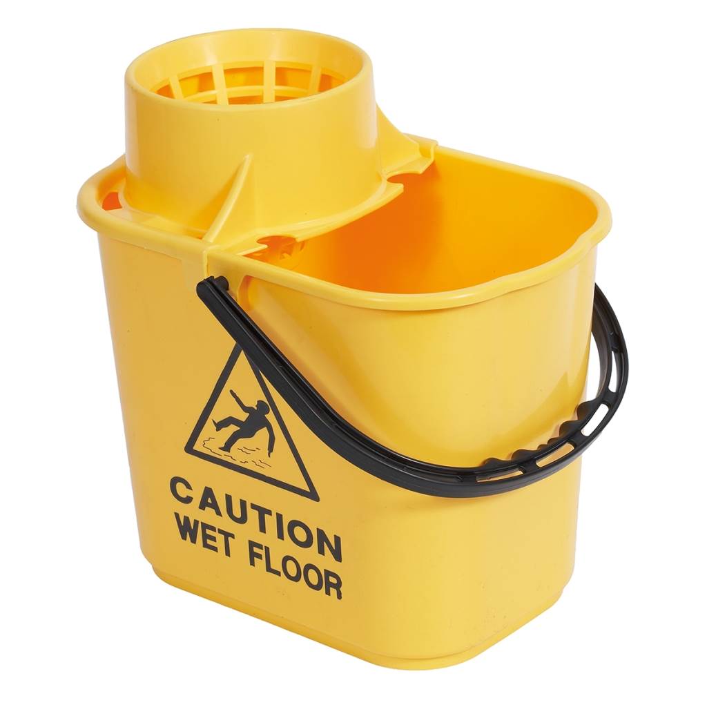 RS 102946 Professional Mop Bucket and Wringer, 15 Litre, YELLOW