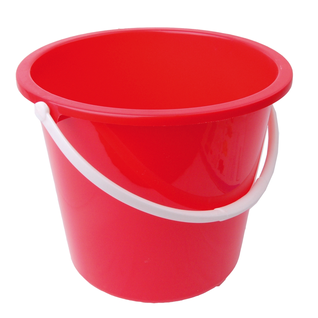 RS 102834 Homeware Round Bucket, 10 Litre, RED