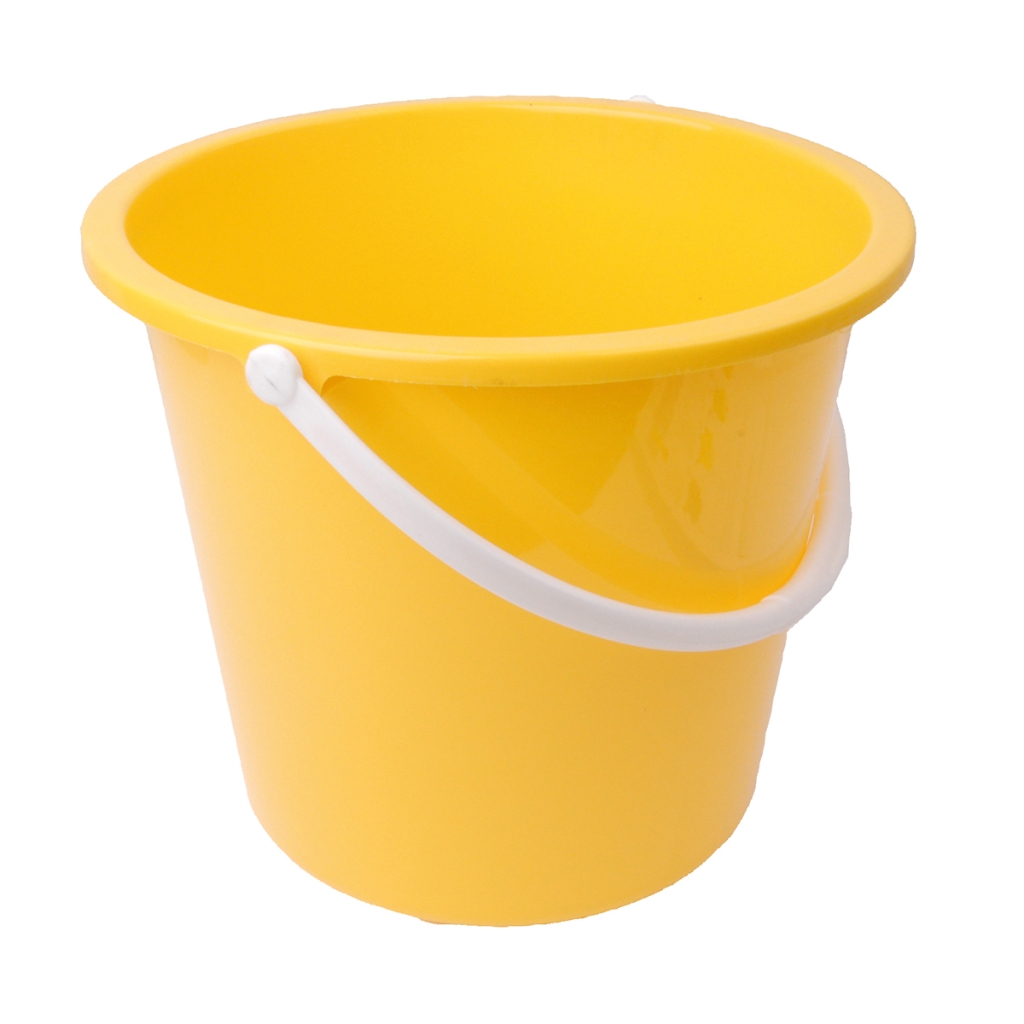 RS 102834 Homeware Round Bucket, 10 Litre, YELLOW