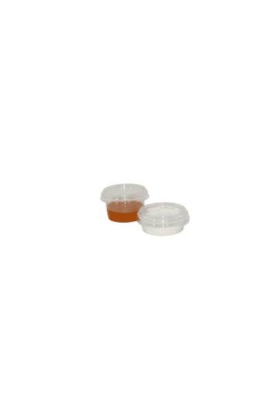 2oz Clear Plastic Sauce Cups with lids x 1000