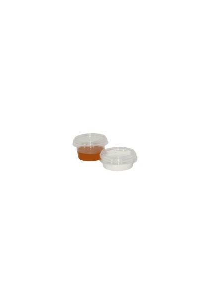 2oz Clear Plastic Sauce Cups with lids x 1000