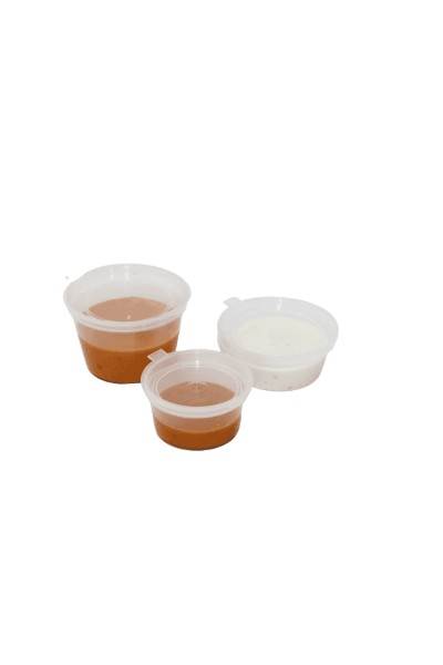 Hinged Plastic Sauce Pots 1oz x 1000