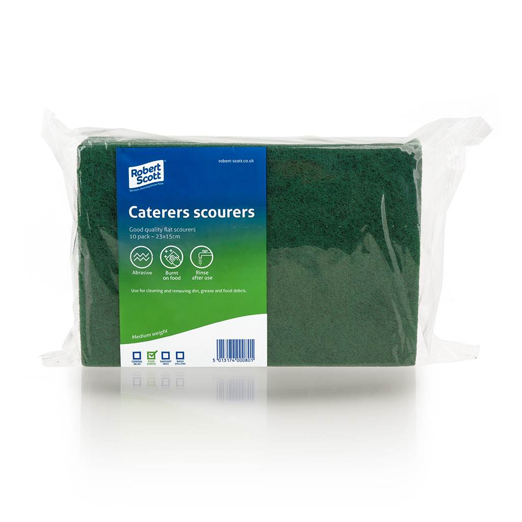 Large Flat Caterers Scourer 9" x 6" pack of 10