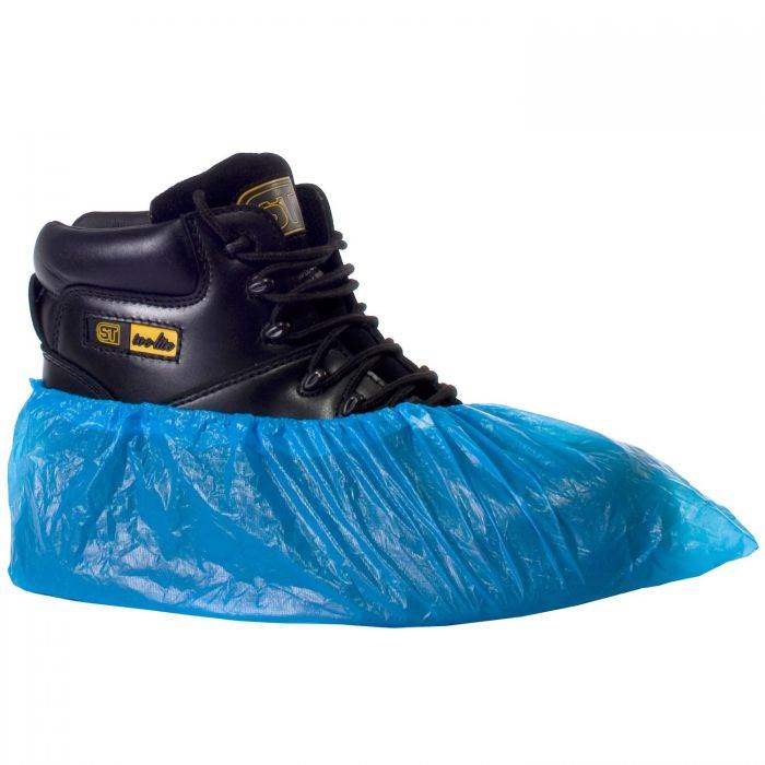 SUPERTOUCH 100 x NON WOVEN DISPOSABLE SHOE COVERS - BLUESHOECOVER