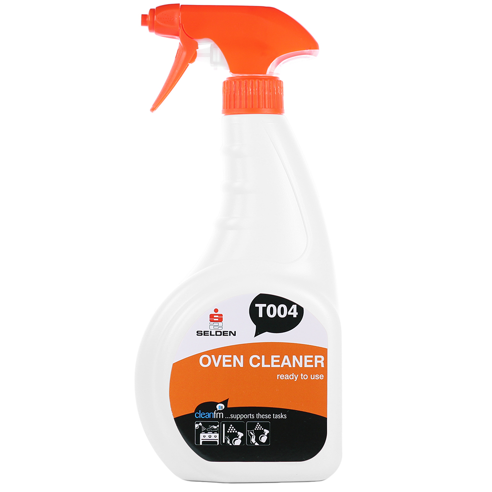 SELDEN T004, OVEN CLEANER SPRAY, 750ML TRIGGER, ORANGE HEAD