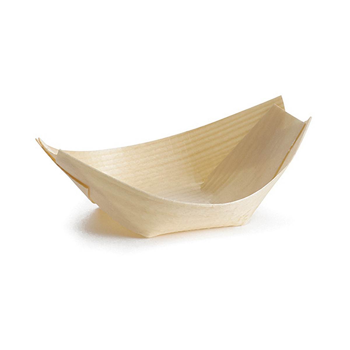 Small Wooden Disposable Boat (x50) 8.5 x 5.5 x 2.5cm
