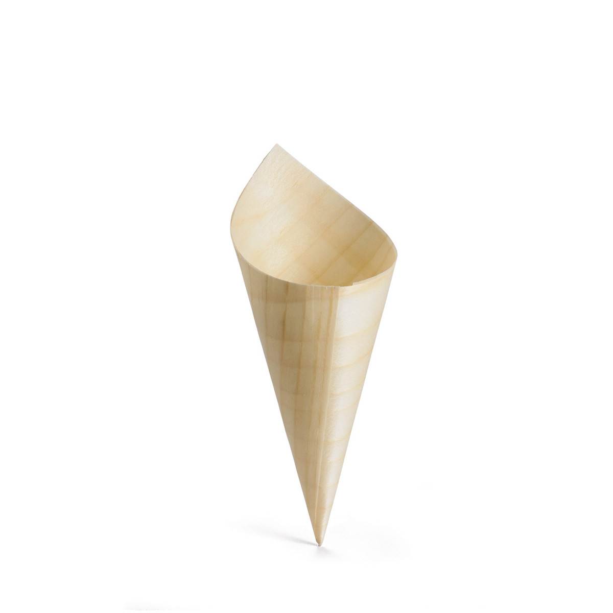 Mini Disposable Wooden Serving Cone (x50)