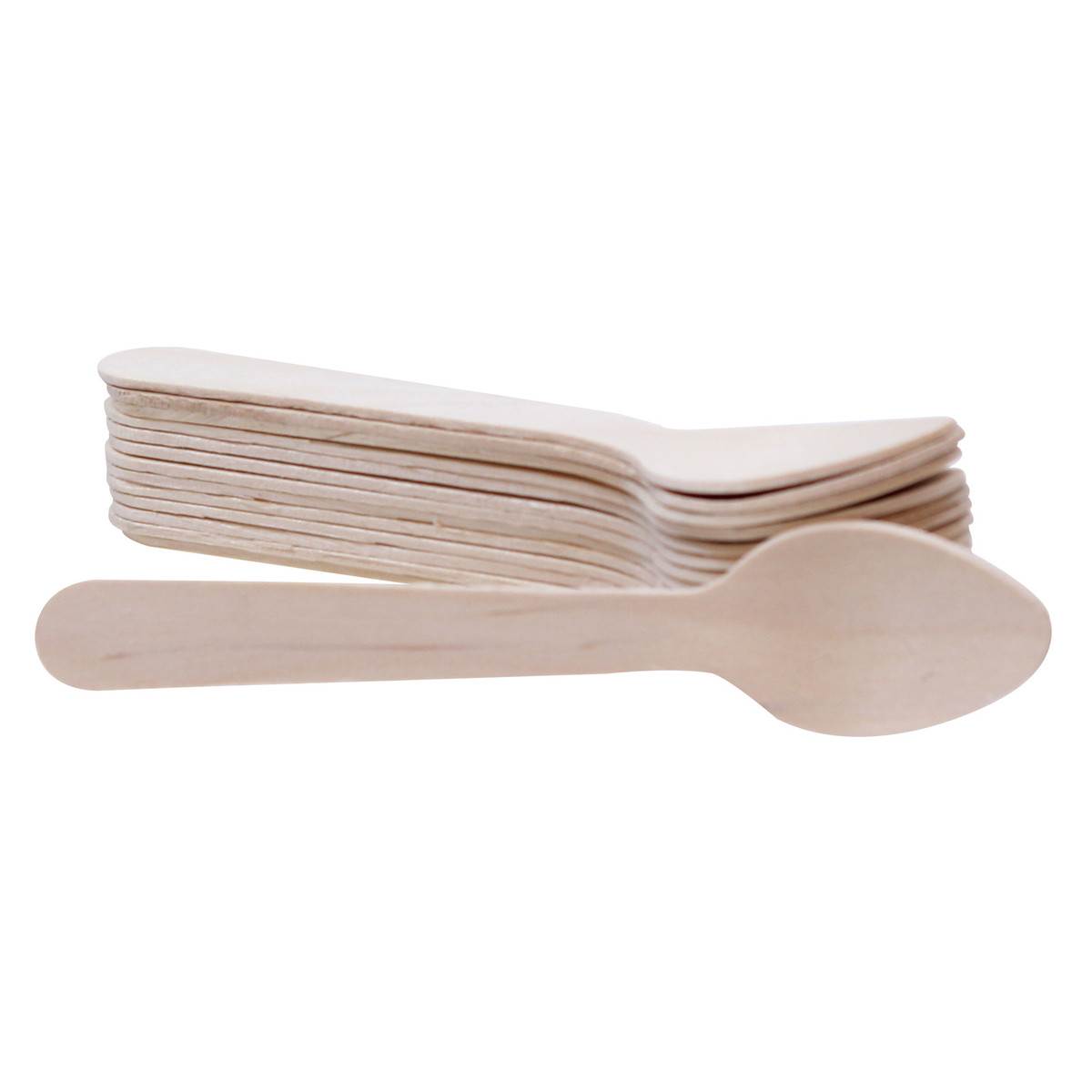 TABLECRAFT DISPOSABLE WOOD TASTING SPOONS x 100TC-BAMSP425