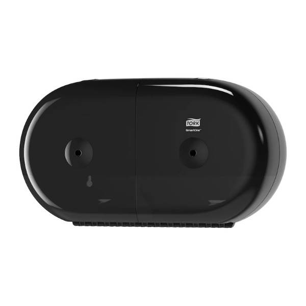 Tork Smart One Twin Mini Toilet Roll Dispenser Black