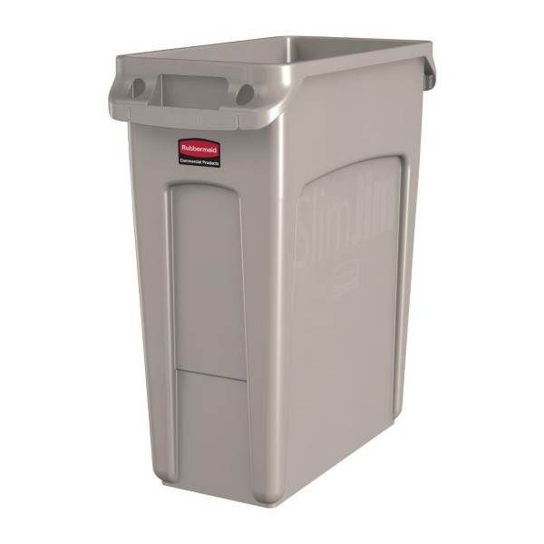 RUBBERMAID SLIM JIM 60Ltr BEIGE CONTAINERXSP00000061